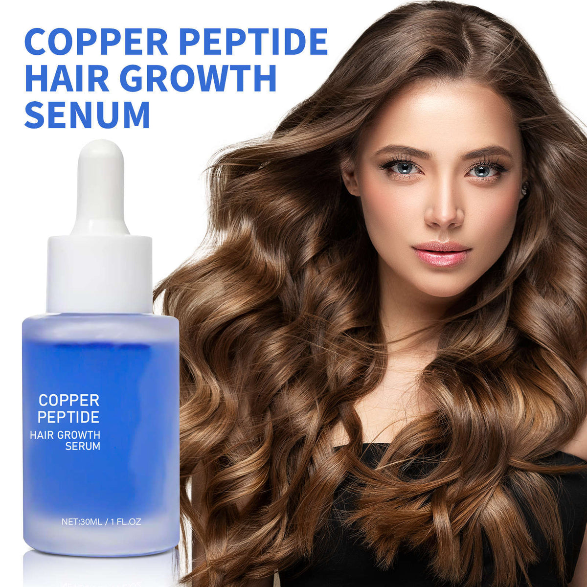 Hair Growth Serum with Blue Copper Peptide - 30ml