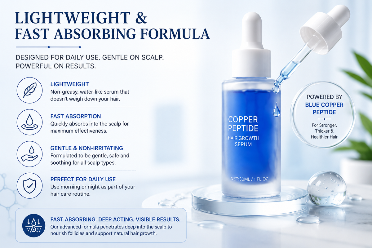 Hair Growth Serum with Blue Copper Peptide