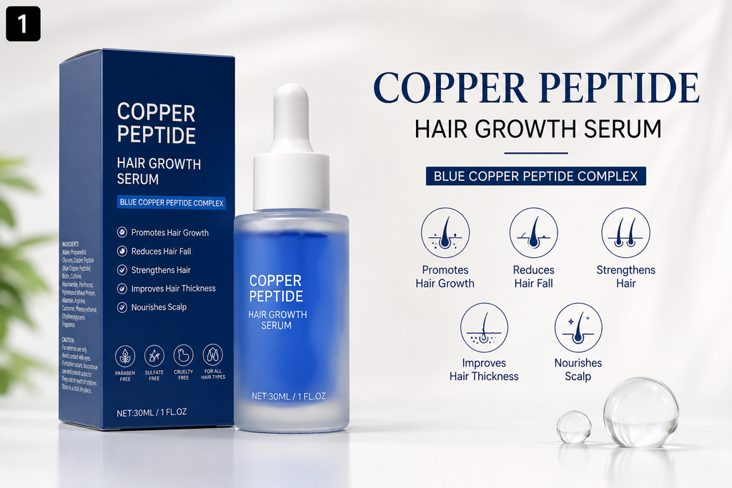 Hair Growth Serum with Blue Copper Peptide