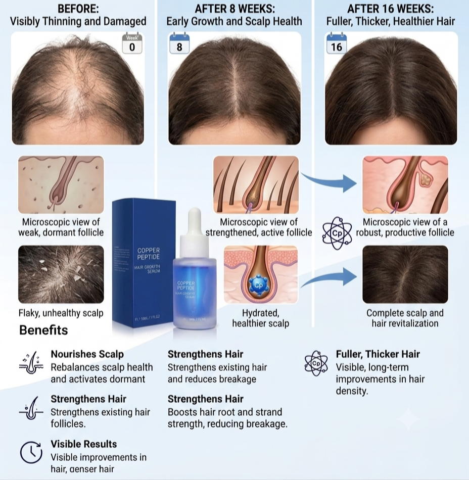 Hair Growth Serum with Blue Copper Peptide