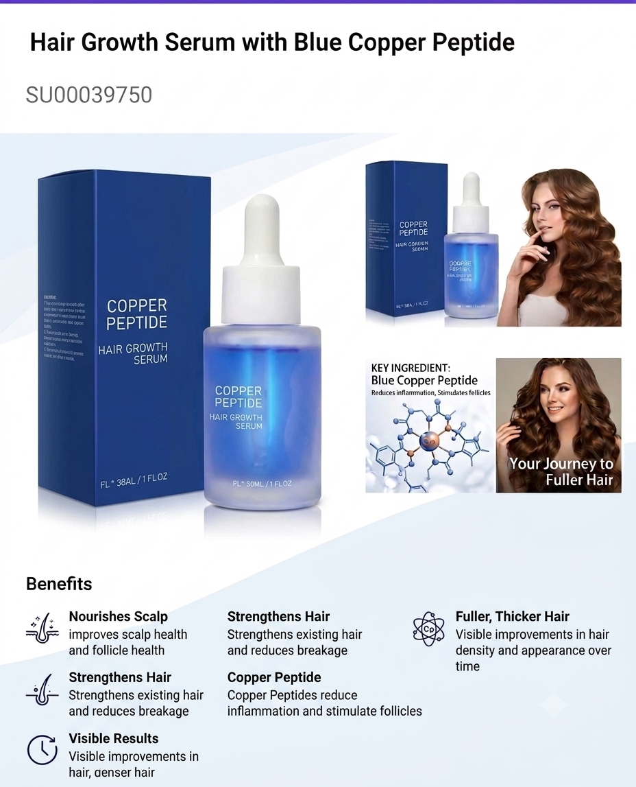 Hair Growth Serum with Blue Copper Peptide